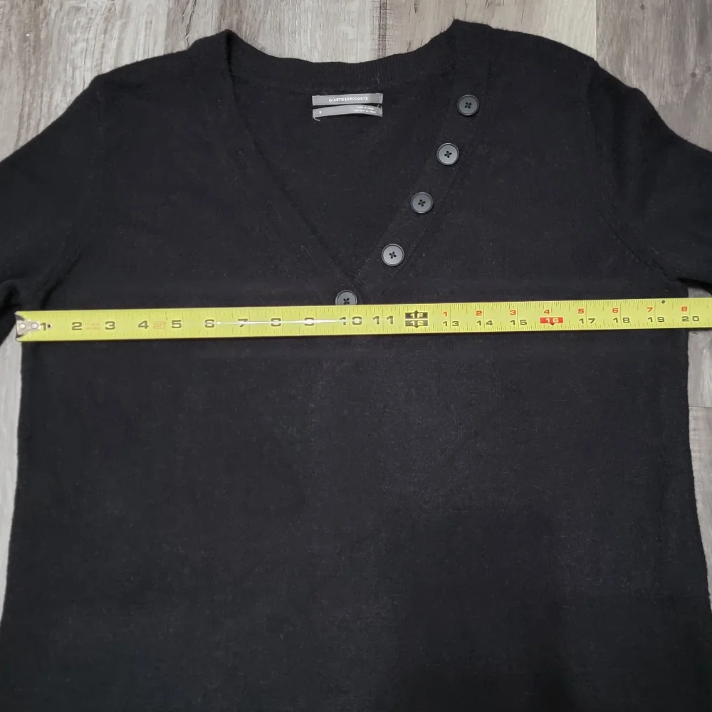 Anthropologie Black V-Neck Sweater - Picture 7 of 10